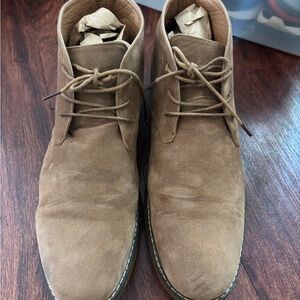 Tan Suede Chukka Boots with Minimalist Design